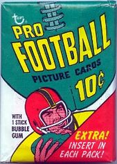 1970 Topps football card wrapper