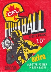 1971 O-Pee-Chee CFL football card wrapper