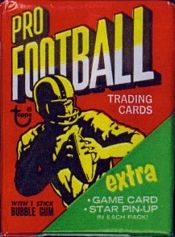 1971 Topps football card wrapper