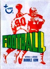 1972 Topps football card wrapper
