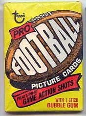 1977 Topps football card wrapper
