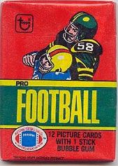 1980 Topps football card wrapper