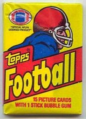 1981 Topps football card wrapper