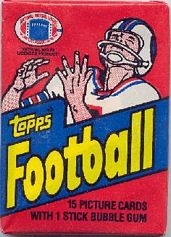 1982 Topps football card wrapper