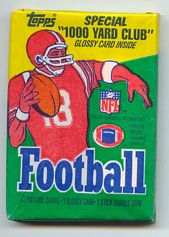 1986 Topps football card wrapper