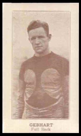 Louis Gebhard 1924 Lafayette football card Louis Gebhard 1924 Lafayette football card