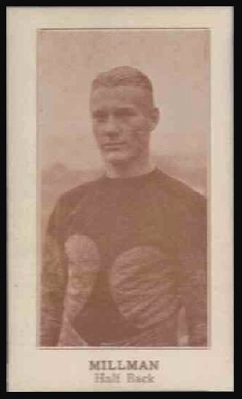 Bob Millman 1924 Lafayette football card