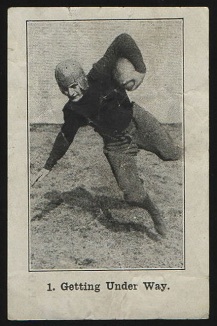 Getting Under Way 1926 Shotwell Red Grange Ad Back football card