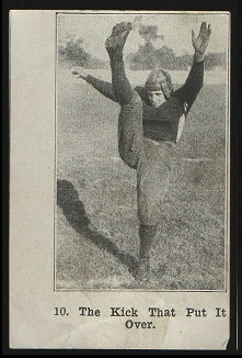 The Kick That Put It Over 1926 Shotwell Red Grange Ad Back football card