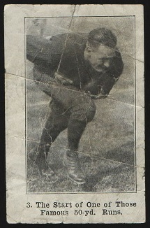 The Start of One of Those Famous 50-yd. Runs 1926 Shotwell Red Grange Ad Back football card