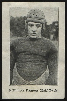 Illinois Famous Half Back 1926 Shotwell Red Grange Ad Back football card