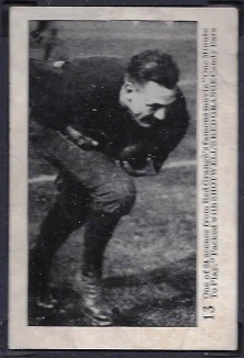 Red Grange 1926 Shotwell Red Grange Blank Back football card