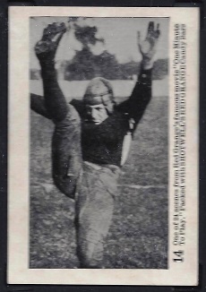 Red Grange 1926 Shotwell Red Grange Blank Back football card