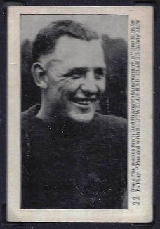 Red Grange 1926 Shotwell Red Grange Blank Back football card