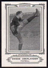 Swede Oberlander 1926 Spalding Champions football card