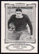 Homer Hazel 1926 Spalding Champions football card