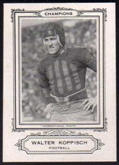 Walter Koppisch 1926 Spalding Champions football card