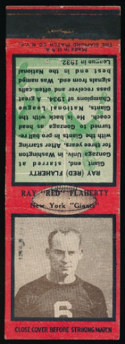 Ray Flaherty 1935 Diamond Matchbooks football card