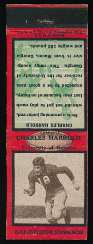 Charles Harrold 1935 Diamond Matchbooks football card