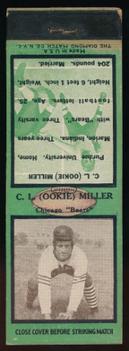 Ookie Miller 1935 Diamond Matchbooks football card