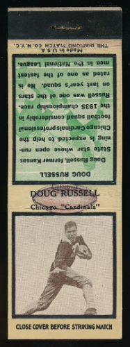 Doug Russell 1935 Diamond Matchbooks football card