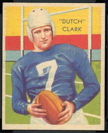 Dutch Clark 1935 National Chicle football card Dutch Clark 1935 National Chicle football card