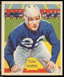 Tom Hupke 1935 National Chicle football card