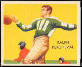 Ralph Kercheval 1935 National Chicle football card