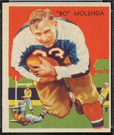 Bo Molenda 1935 National Chicle football card Bo Molenda 1935 National Chicle football card
