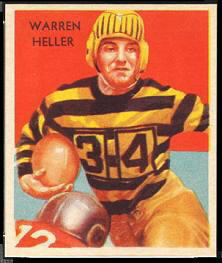 Warren Heller 1935 National Chicle football card