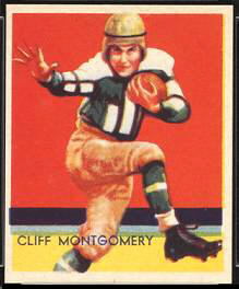 Cliff Montgomery 1935 National Chicle football card