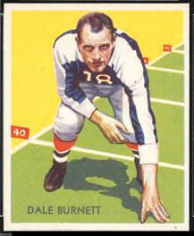 Dale Burnett 1935 National Chicle football card