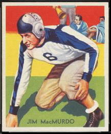 Jim MacMurdo 1935 National Chicle football card