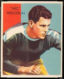 Nic Niccolai 1935 National Chicle football card Nic Niccolai 1935 National Chicle football card