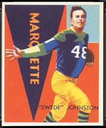 Swede Johnston 1935 National Chicle football card