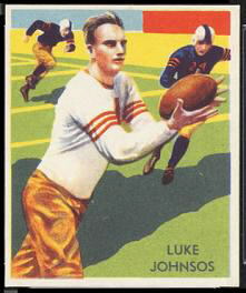 Luke Johnsos 1935 National Chicle football card