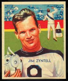 Jim Zyntell 1935 National Chicle football card