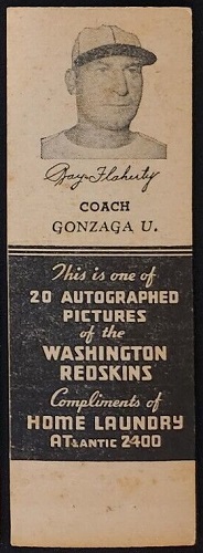 Ray Flaherty 1942 Redskins Matchbooks football card