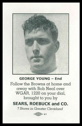 George Young 1946 Sears Browns football card