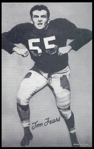 Tom Fears 1948-52 Exhibit football card