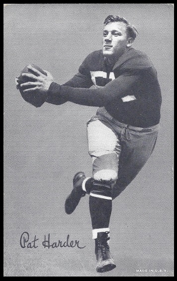 Pat Harder 1948-52 Exhibit football card