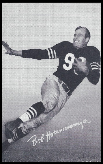 Bob Hoernschemeyer 1948-52 Exhibit football card