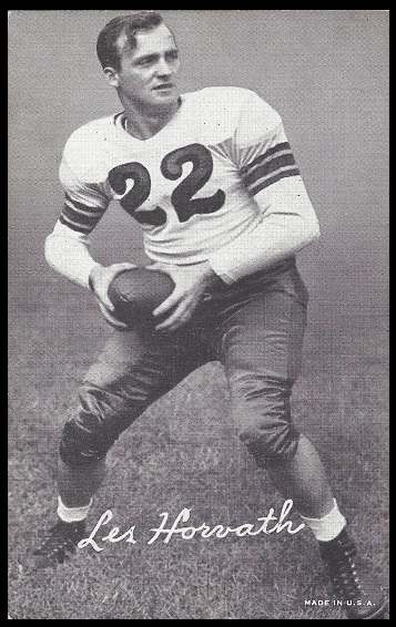 Les Horvath 1948-52 Exhibit football card Les Horvath 1948-52 Exhibit football card
