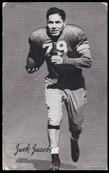 Jack Jacobs 1948-52 Exhibit football card Jack Jacobs 1948-52 Exhibit football card