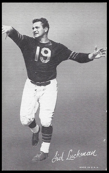 Sid Luckman 1948-52 Exhibit football card