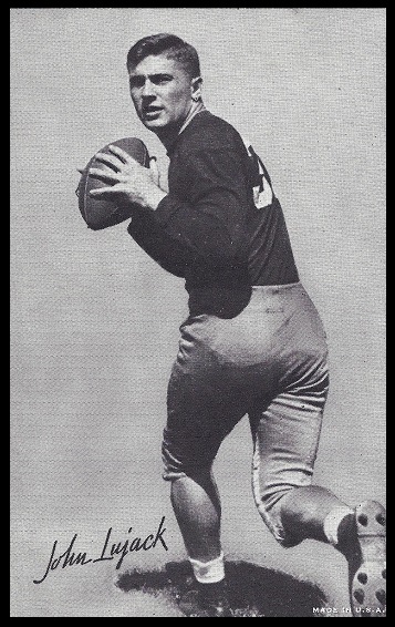 John Lujack 1948-52 Exhibit football card