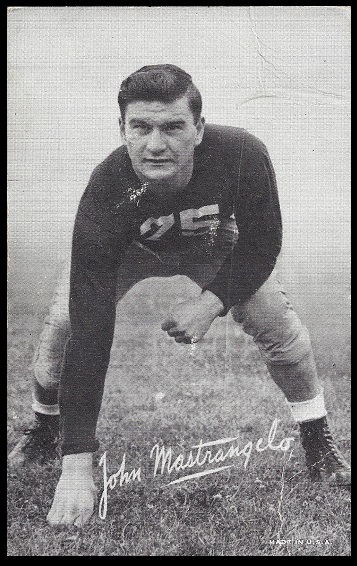 John Mastrangelo 1948-52 Exhibit football card