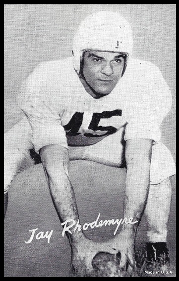 Jay Rhodemyre 1948-52 Exhibit football card