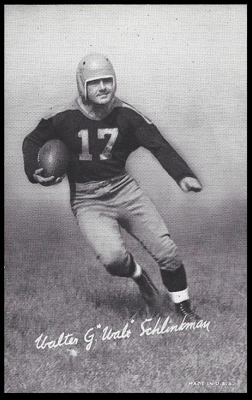 Walt Schlinkman 1948-52 Exhibit football card