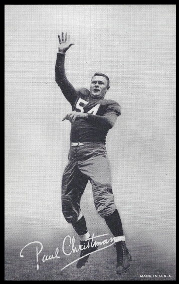 Paul Christman 1948-52 Exhibit football card